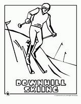 Skiing Downhill Olympics Curling Olympische Games Winterspelen Slee Ambachtelijke Verjaardagsfeestjes Ambacht Schoolprojecten sketch template