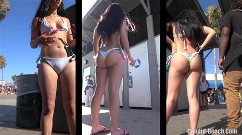 Big Ass Latina Bikini Cameltoe Shaved Pussy Beach Voyeur Fr