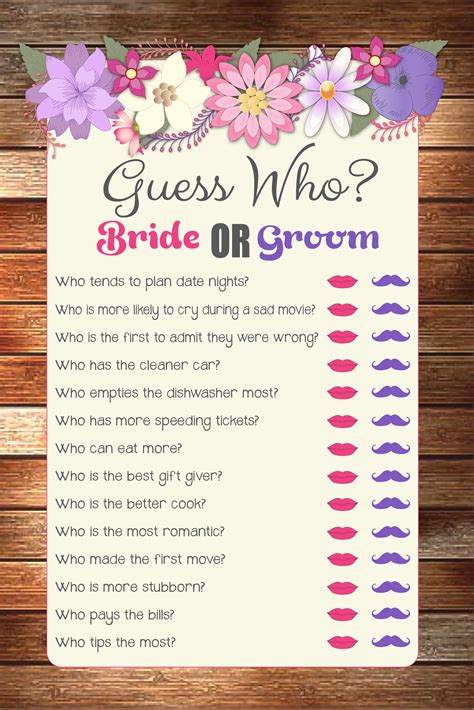 fun couples shower games guess   bride  groom great game