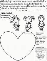 Jesus Loves Children Little Sunday Activity School Coloring Kids Sheet Lessons Bible Lesson Crafts Activities Valentine Preschool Pages Clipart Cutout sketch template