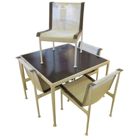 richard schultz for knoll dining table and four chairs at