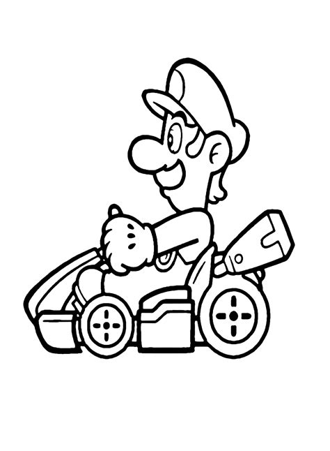 mario de mario kart  deluxe coloring pages mario kart coloring pages