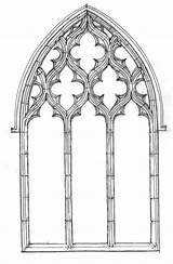 Gothic Tracery Arch Cathedral sketch template