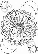 Tarot Mandala sketch template