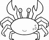 Crab Coloring Pages Crustacean Creature Delicious Weird Looks So sketch template