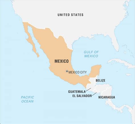 mexico  world map surrounding countries  location  americas map
