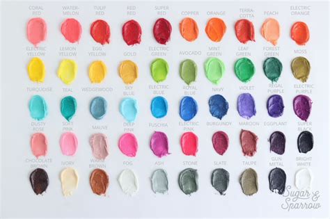 royal icing color chart  decorated cookie food coloring chart