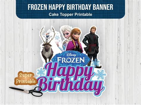 frozen happy birthday banner  characters
