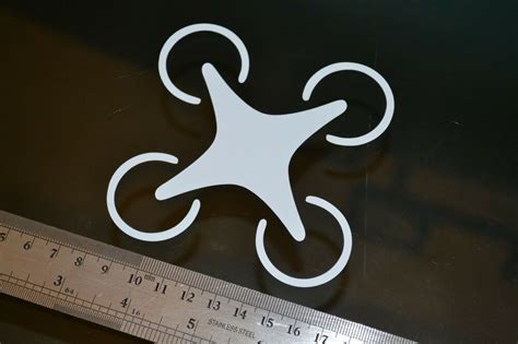 drone silhouette vinyl decalsticker dji phantom quad copter rc vision  ebay