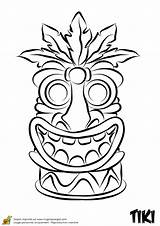 Totem Tiki Coloriage Faces Hawaiian Rigolo Poles Hugolescargot Masken Marterpfahl Maske Coloriages Masque Hugo Theme Polynesien Ausmalen Hawaïen Luau Tikki sketch template