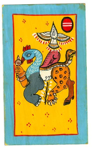 pictures  navagunjara  arjuna  orissa ganjifa cards hindu blog