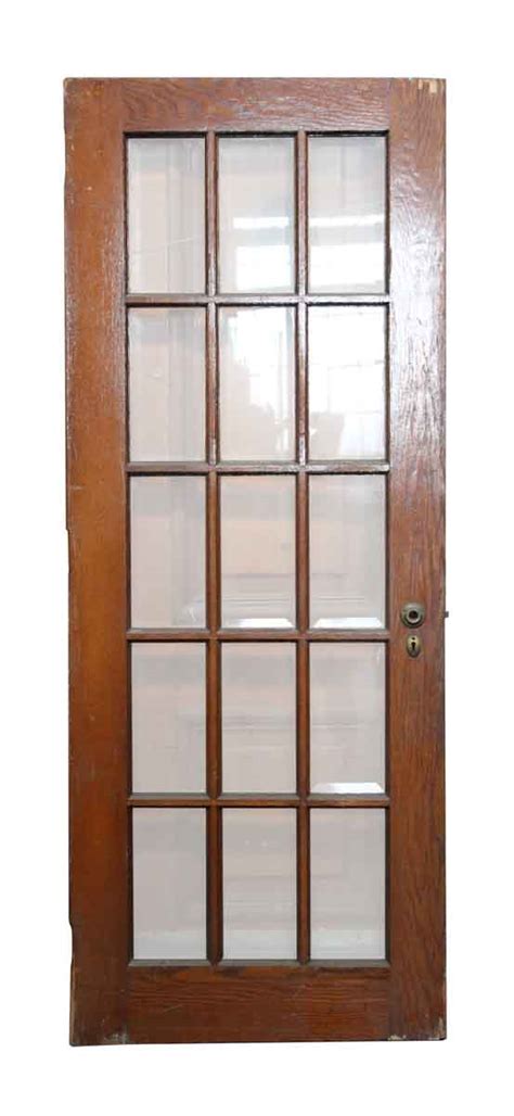 15 Beveled Glass Panel Wood Door Olde Good Things