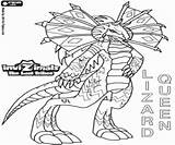 Invizimals Lizard Queen Tribes Lost Coloring Pages Dragon Suke Neko sketch template