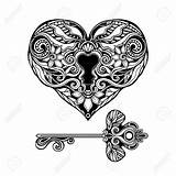 Cerradura Llave Cadeado Graphicriver Keyhole Chave 123rf Decorativa Macrovector Vecteezy Locket Tattoosplendours Icu sketch template