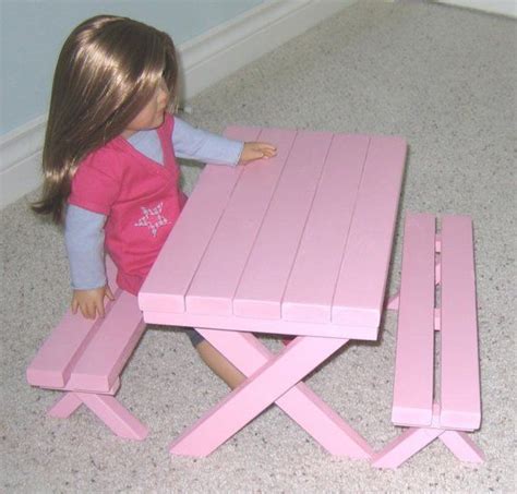 doll picnic table for american girl doll or 18 inch dolls