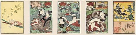 lot utagawa kunimori ii japanese 1827 1899 a sequence of five