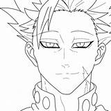 Ban Desenhar Nanatsu Taizai Desenho Deadly Meliodas Sins Manga Pecados Lineart Olhos Rosto Capitales Personagens Lapiz Colo Escolha Esboço Kakashi sketch template