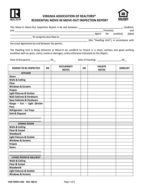 move  inspection checklist fill  printable fillable blank