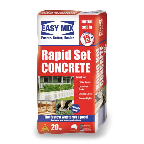 rapid set concrete kg easy mix hendra hardware
