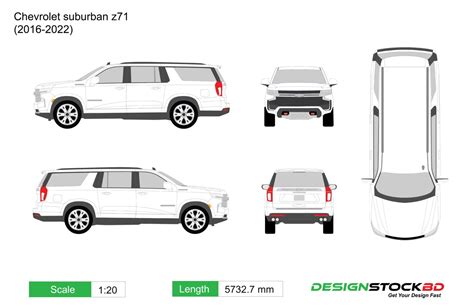 chevrolet suburban    suv template vehicle outline