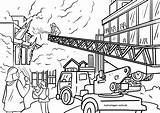 Feuerwehr Feuer Löschen Malvorlagen Drucken sketch template