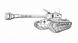 Draw Patton M46 Tanks sketch template