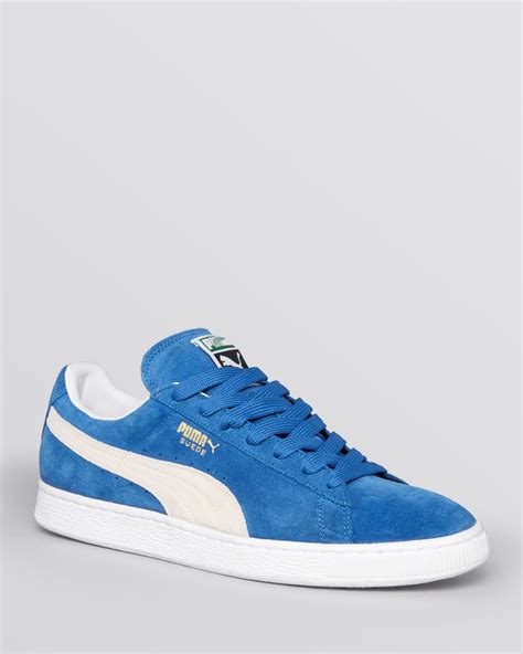 puma suede classic sneakers  blue  men lyst