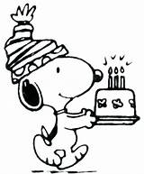 Snoopy Birthday Pages Coloring Getcolorings Printable Color Happy sketch template