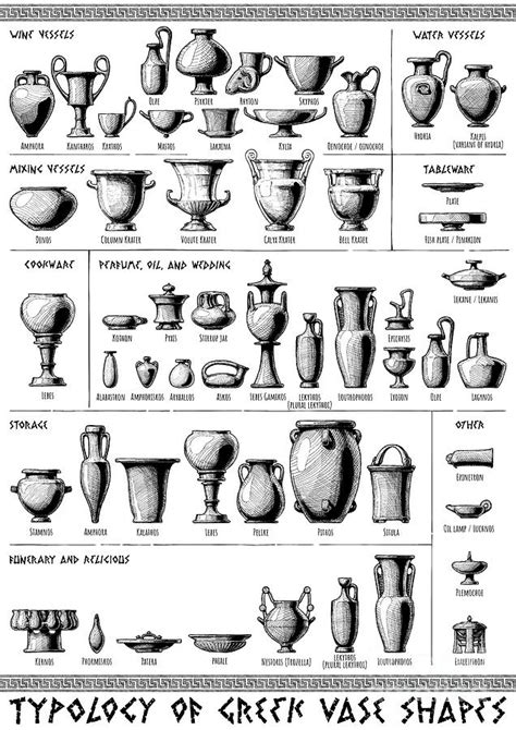 typology  greek vase shapes drawing  alexander babich pixels