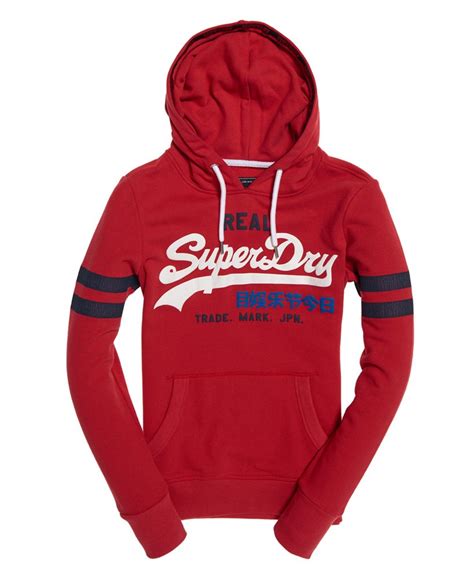 superdry klassieke retro hoodie met vintage logo hoodies voor dames
