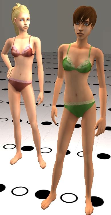 mod the sims 8 maxis matching satin underwear for