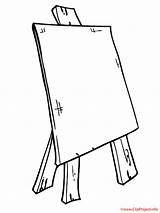 Easel Staffelei Clipart Coloring Template Pages sketch template
