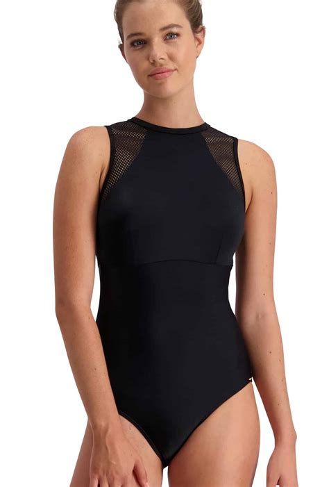 piha high neck mesh one piece bathingsuit in good used condition hot