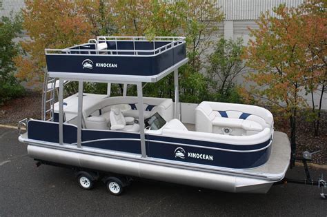 kinocean luxury diy electric motor party aluminum pontoon boats  bimi top  sale buy