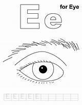 Eye Coloring Pages Eyes Printable Practice Handwriting Kids Worksheets Letter Sheets Colouring Preschool Bestcoloringpages Toddlers Choose Board sketch template