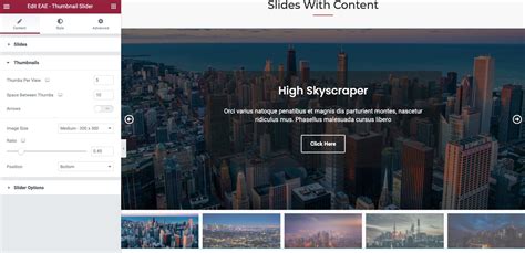 create stunning thumbnail sliders  wordpress landing pages