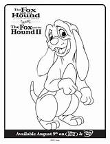 Coloring Fox Hound Pages Printables4kids Disney sketch template