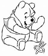 Pooh Winnie Coloring Pages Disney Characters Animal sketch template