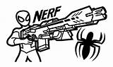 Nerf Pages Colorare Blaster sketch template