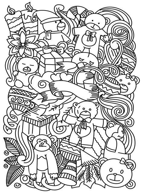 easy doodle art coloring pages