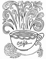 Coloring Coffee Pages Cup Printable Complex Colouring Websites Coloring4free Stellaluna Girls Adult Adults Theme Color Getcolorings Sheets Kids Momsandcrafters Coffe sketch template