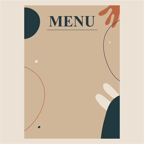 menu cover design templates