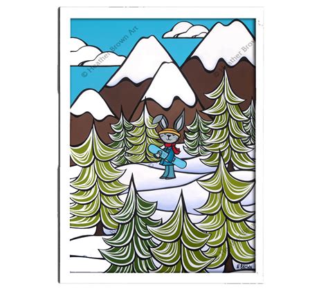 snow bunny products heather brown art