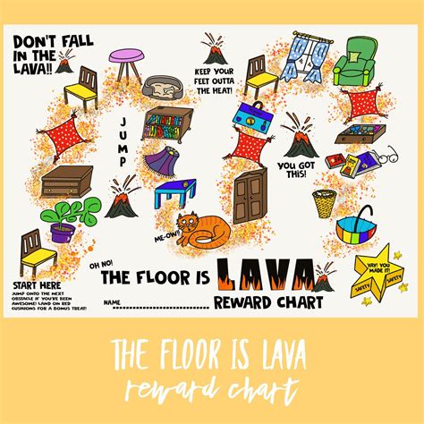 floor  lava printable reward chart etsy