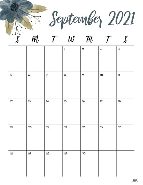 september  calendars   printables printabulls
