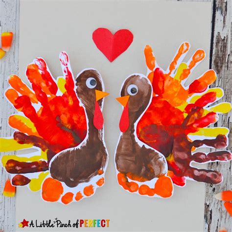 handprint  footprint turkey  adorable thanksgiving craft  kids