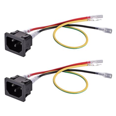 panel mount plug adapter ac    pins iec inlet plug   wires pcs walmart canada