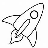 Rocket Colouring sketch template
