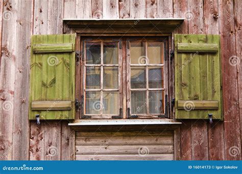 wooden window stock  image