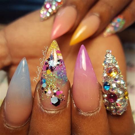 pin  timeeka moore  nail art stiletto nails designs nails bling